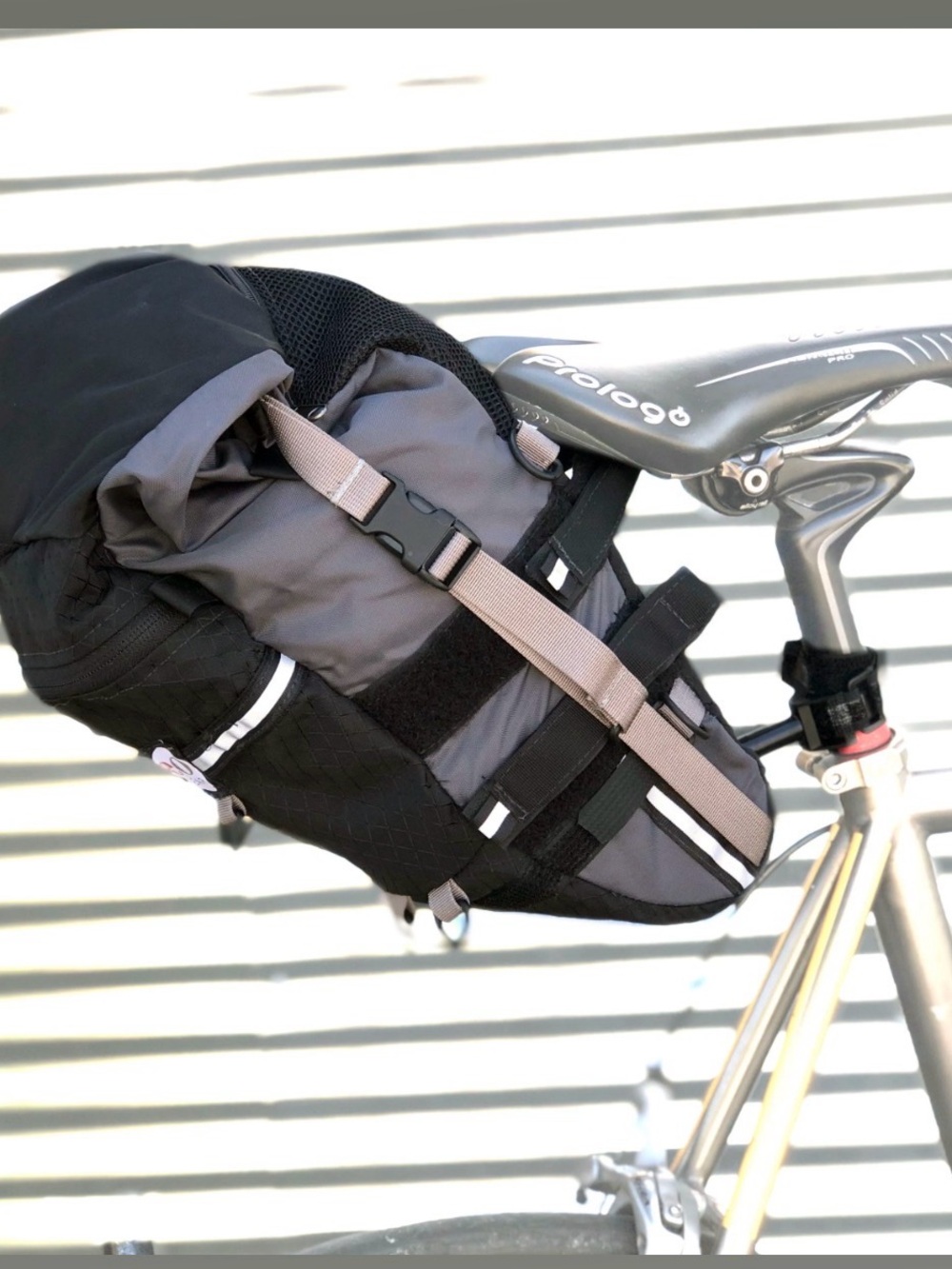 Black & Gray Bike Seat Bag bikepacking